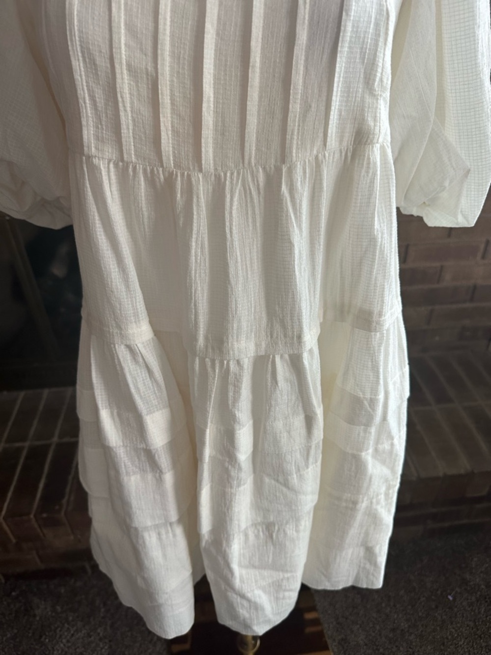 Anthropologie White Mini Dress XS Like New Cottagecore Boho Coastal - Picture 3 of 7